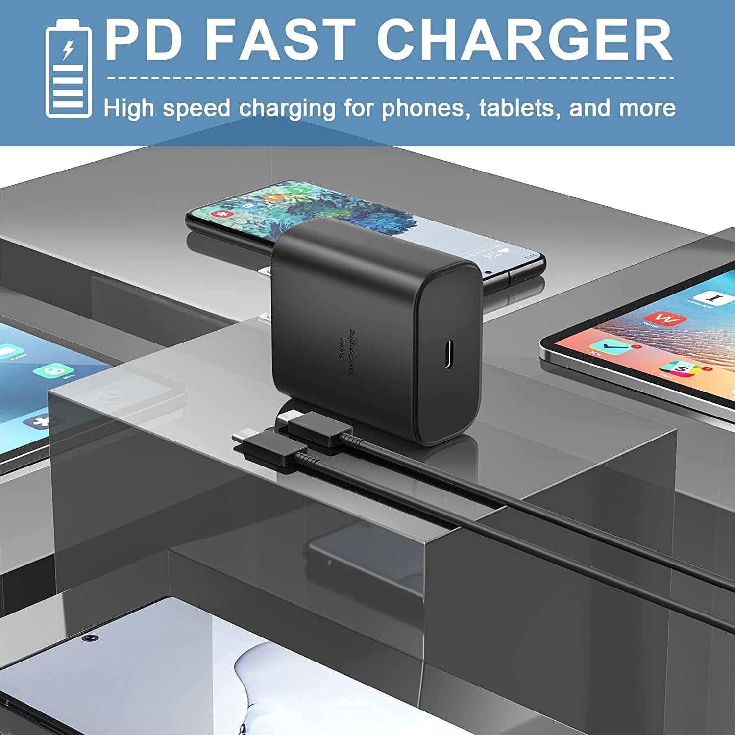 45W USB-C Super Fast Wall Charger + 6FT Cable for Samsung Galaxy S25 S24 S23 S22