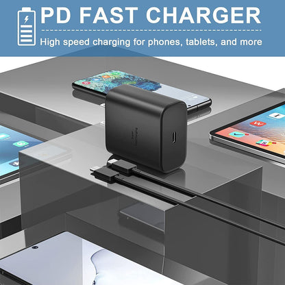 45W USB-C Super Fast Wall Charger + 6FT Cable for Samsung Galaxy S25 S24 S23 S22