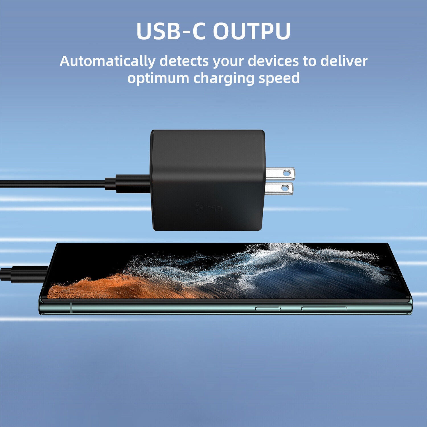 45W USB-C Super Fast Wall Charger + 6FT Cable for Samsung Galaxy S25 S24 S23 S22